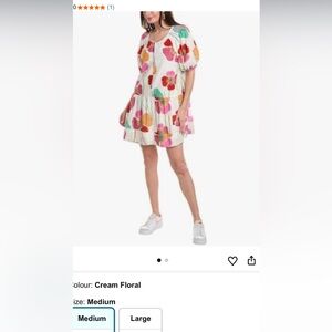 Velvet by Graham & Spencer Cream Floral Mini Dress